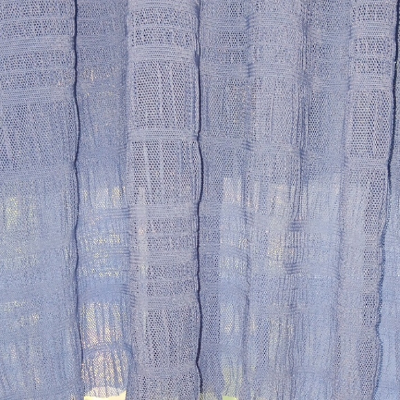 Max Studio Light Blue Sheer Blouse - Picture 4 of 5